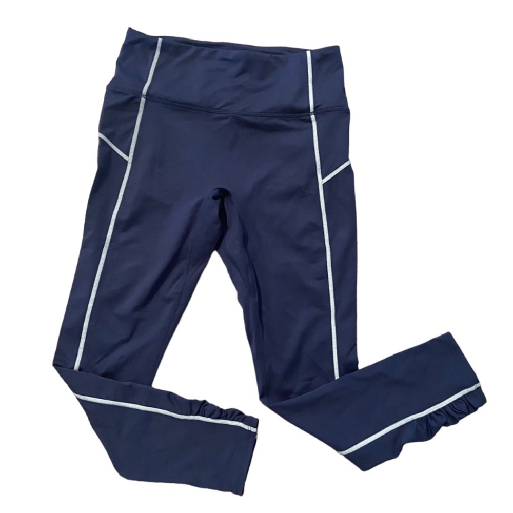 FP Movement You're A Peach Leggings Navy Blue/White Stripe New with Plastic Tag